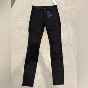 NWT NEW J Brand Mid Rise Super Skinny Black Denim Jeans 25